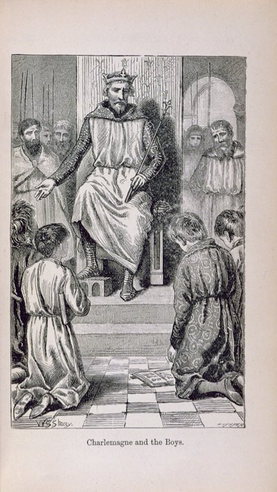 Charlemagne (742-814) and the Boys, ilustrace z 