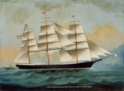 The Ship Fleetwing, Hong Kong Bay, J. W. Guest, velitel od Lai Sung