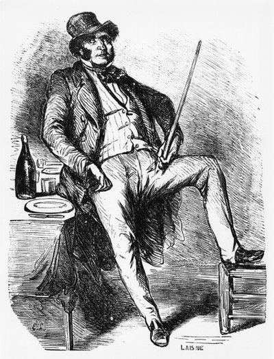 Vautrin, ilustrace z „Le Pere Goriot“ od Honore de Balzac (1799-1850) od Laisne
