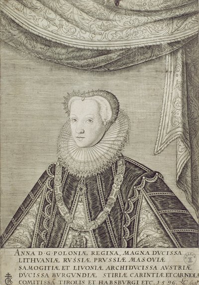 Anna Habsburská (1573-98) polská královna, 1596 od Lambert Cornelis