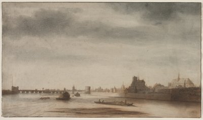 Pohled na Orléans z Loiry, c. 1670. od Lambert Doomer