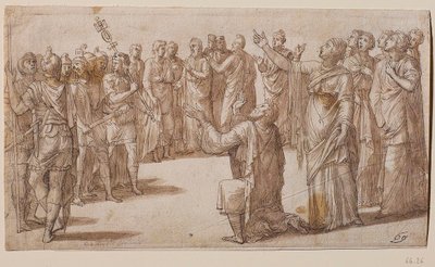 Augustus a Tiburtinská Sibyla, asi 1547. od Lambert Lombard