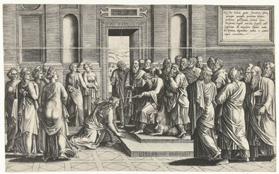 Ester před Ahasverem od Lambert Lombard