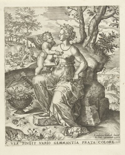 Jaro: Venuše a Amor The Four Seasons (název série) od Lambert Lombard