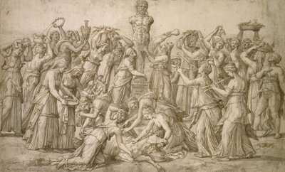 Oběť Priapusovi, 1540 (pero a bistre) od Lambert Lombard