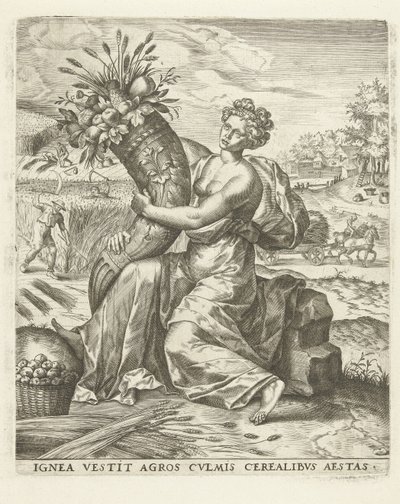 Léto: Ceres s rohem hojnosti The Four Seasons (název série) od Lambert Lombard