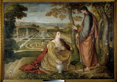 Noli Me Tangere Christ a Marie Magdalena. Obraz Lamberta Sustrise (1515-1568) od Lambert Sustris