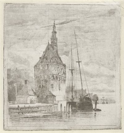 Věž na vodě od Lambertus  Hardenberg