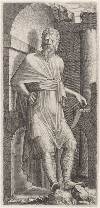 Apoštol Bartoloměj Kristus, dvanáct apoštolů a Pavel (název série) od Lambertus Suavius