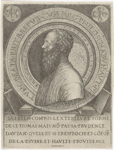 Portrét van filolog Thomas van Ravenna od Lambertus Suavius