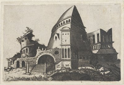 Ruïne se setkal s piramideforme toren Kresby ruin různých výrobců velmi užitečné pro malíře a další umělce tohoto druhu (název série) od Lambertus Suavius