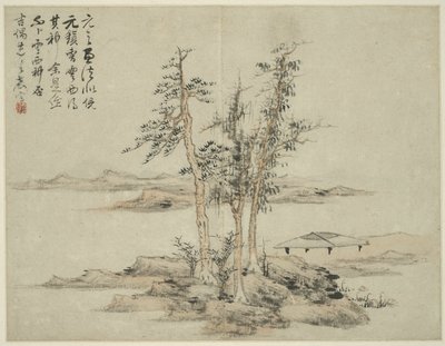Krajina ve stylu starověkých mistrů: po Ni Zan (1301-1374), Cao Zhibo (1272-1355) od Lan Ying