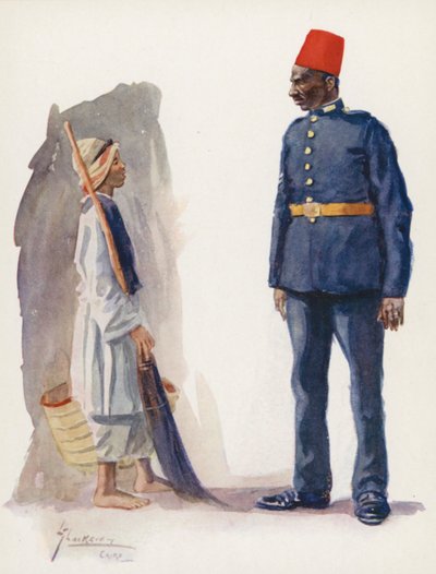 Lidé Egypta: Balis wa waled (barevná litografie) od Lance Thackeray
