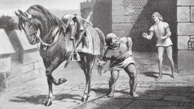 Jeho matka poslala Garethovi krásného koně a krásnou zbroj (litografie). od Lancelot Speed