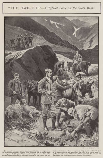"Dvanáctý" - typická scéna na Scots Moors (litho) od Lancelot Speed