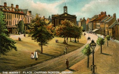 Market Place, Chipping Norton, Oxfordshire, konec 19. nebo začátek 20. století. od Langsdorff and Co