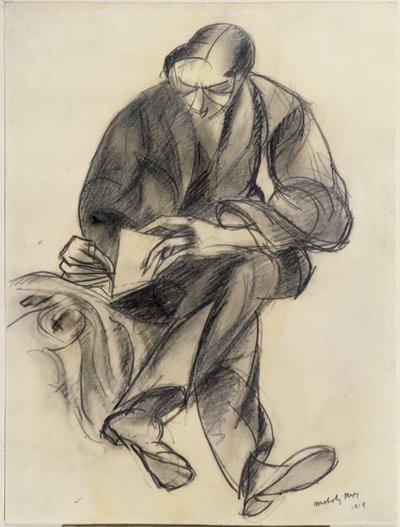 Čtení sedících postav, 1919 od Laszlo Moholy Nagy