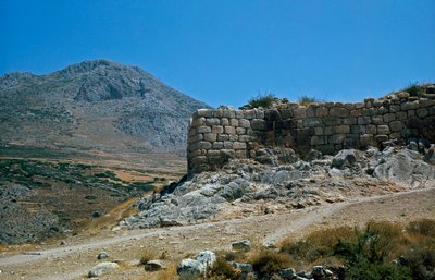Hradby akropole: místo starověkého města Mycenes, na Peloponésu (1500-1100 př.nl) Řecko od Late Helladic Period Mycenaean