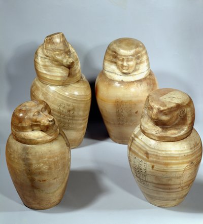 Canopic sklenice her-er-a, site (humr) od Late Period Egyptian