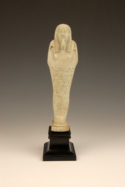 Shabti z Imhotepu, 380-342 př.nl (fajáns a zelená glazura) od Late Period Egyptian