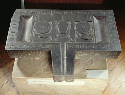 Votivní stůl Hor-ir-aa, Saite (čedič) od Late Period Egyptian