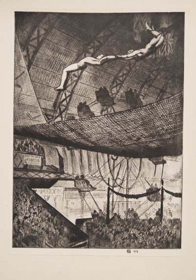 Akrobati, hospoda. 1925. od Laura Knight