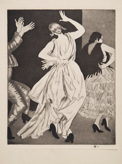 Španělská tanečnice č. 1, hospoda. 1923. od Laura Knight