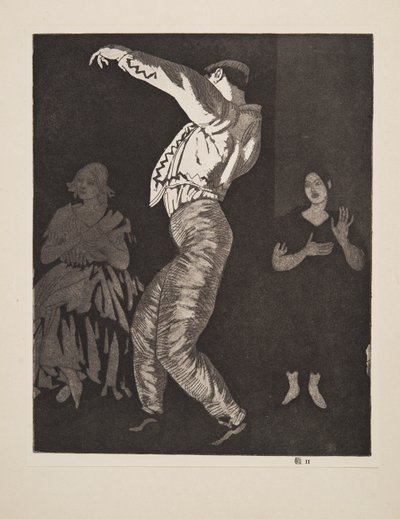 Španělská tanečnice č. II, hospoda. 1923. od Laura Knight