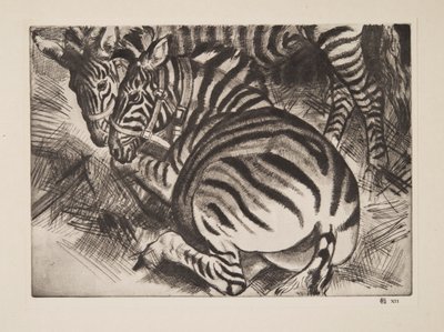 Zebry, hospoda. 1930. od Laura Knight