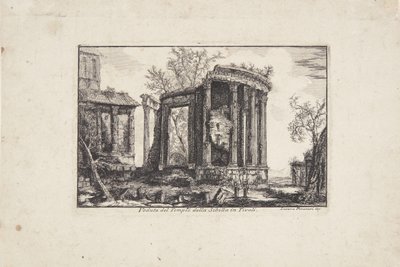 Chrám Sibyly v Tivoli od Laura Piranesi