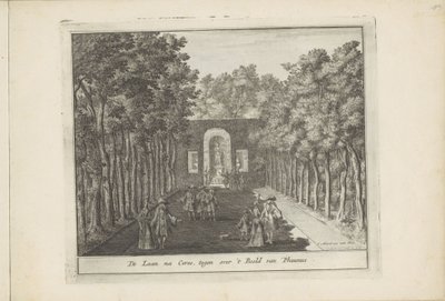 Avenue a socha Ceres v zahradách paláce Het Loo Laan na Ceres, naproti soše Phauna (název na objektu) Dutch Field Splendor, Of ​​