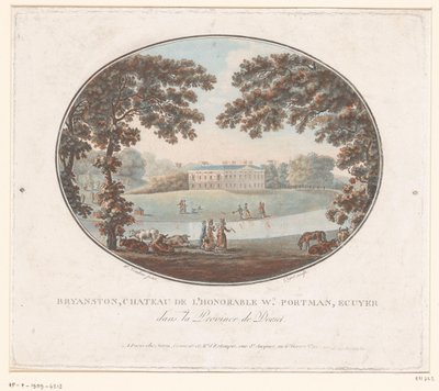 Pohled na venkovský dům sira Williama Portmana v Bryanstonu Bryanston, Chateau de l