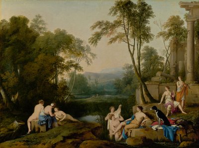 Diana a její nymfy v krajině, 1644 od Laurent de la Hyre