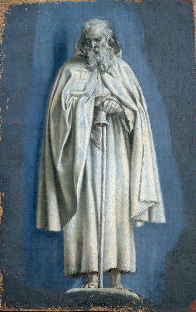 Svatý Antoine Veliký držící zvon Malba s camaieu na plátně od Laurenta de La Hyre (1606-1656) Paříž 17. století. muzeum Louvre od Laurent de la Hyre