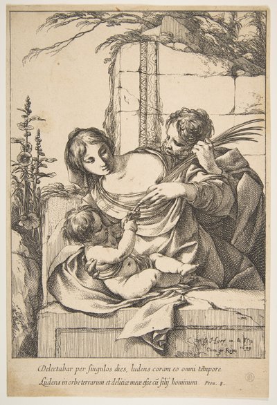 Svatá rodina s palmou, 1639. od Laurent de la Hyre