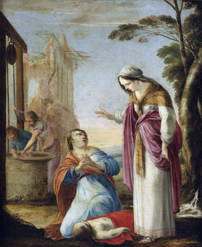 Svatá Alžběta Uherská (1207-1231) - Svatá Alžběta Duryňská - Zázrak svaté Alžběty Durynské - Obraz Laurenta de La Hyre (1606-1656) - Olej na plátně, 77,5x64 - Soukromá sbírka od Laurent de la Hyre