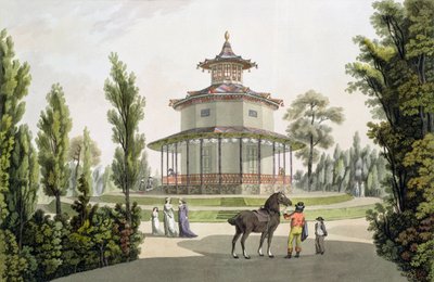 Pohled na Čínský letohrádek, Lichtenštejnský palác v Eisgrub, ryl Johann Ziegler (asi 1750-1812), 1792 od Laurenz Janscha