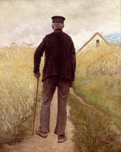 Starý muž v žitném poli od Laurits Andersen Ring
