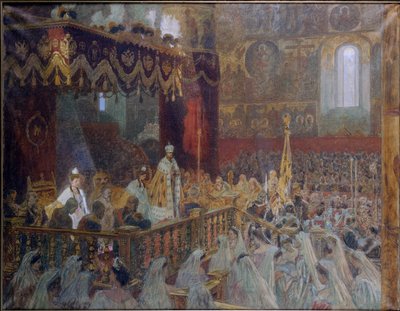 Korunovace cara Mikuláše II od Laurits Regner Tuxen