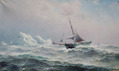 Loď Gjoa v severozápadním průjezdu od Lauritz Haaland