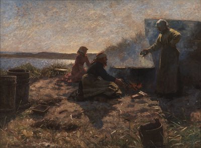 Vařící vlakový olej v Nymindegabu, Jutsko od Laurits Regner Tuxen