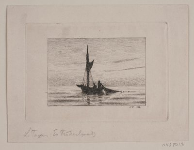Rybářská loď od Laurits Regner Tuxen