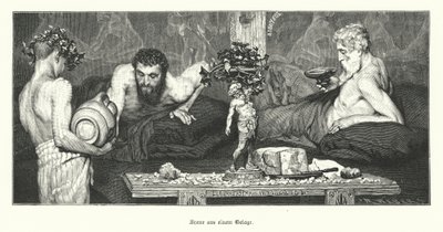 Řecké víno (rytina) od Lawrence (after) Alma Tadema