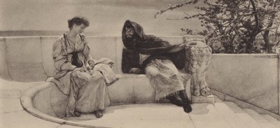 Starý příběh (hlubotisk) od Lawrence (after) Alma Tadema