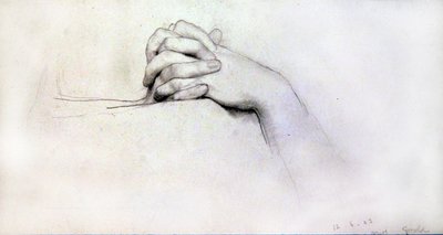 Studie rukou - slečna Gooldová od Lawrence Alma Tadema
