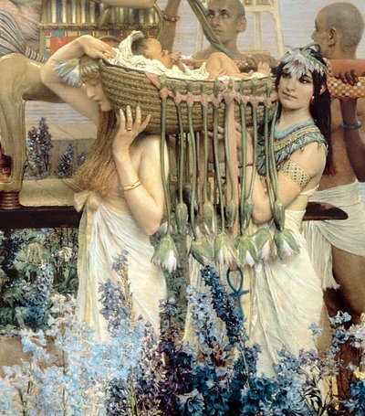 Nalezení Mojžíše faraonovou dcerou od Lawrence Alma Tadema
