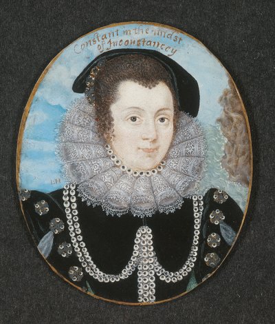 Margaret Cliffordová (asi 1560-1616) hraběnka z Cumberlandu od Lawrence Hilliard
