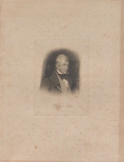 Portrét historického romanopisce a básníka Sira Waltera Scotta 1771-1832, c. 1840. od Lazarus Gottlieb Sichling