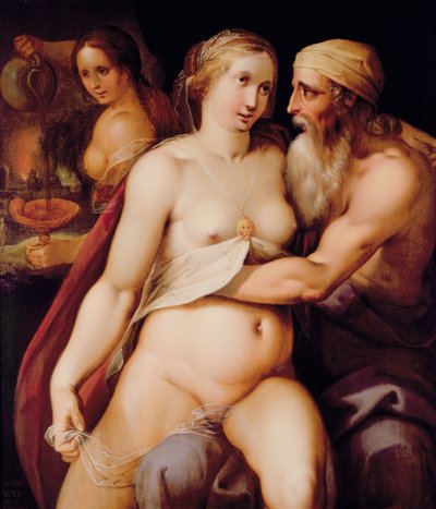 Lot a jeho dcery od Lazarus van der Borcht