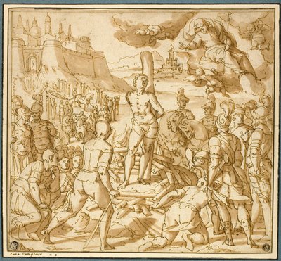 Studie pro Saint James Saving an Innocent from the Flames od Lazzaro Tavarone